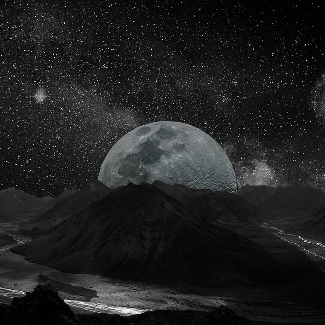 moon, universe, space