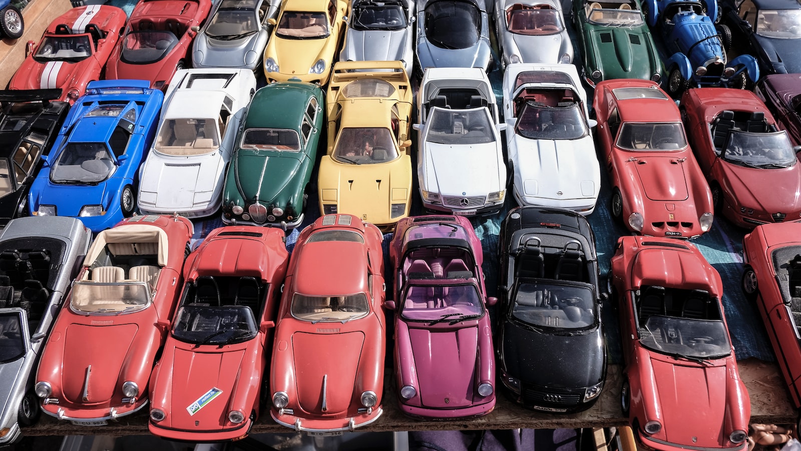 assorted-color car lot