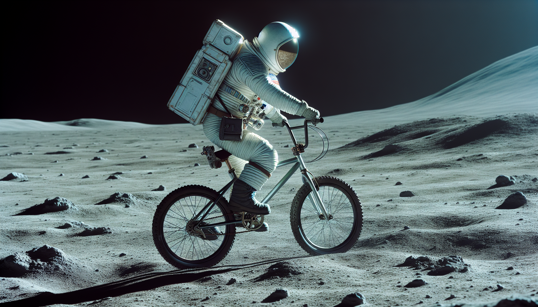 How does one ride a bike on the moon? Image 128