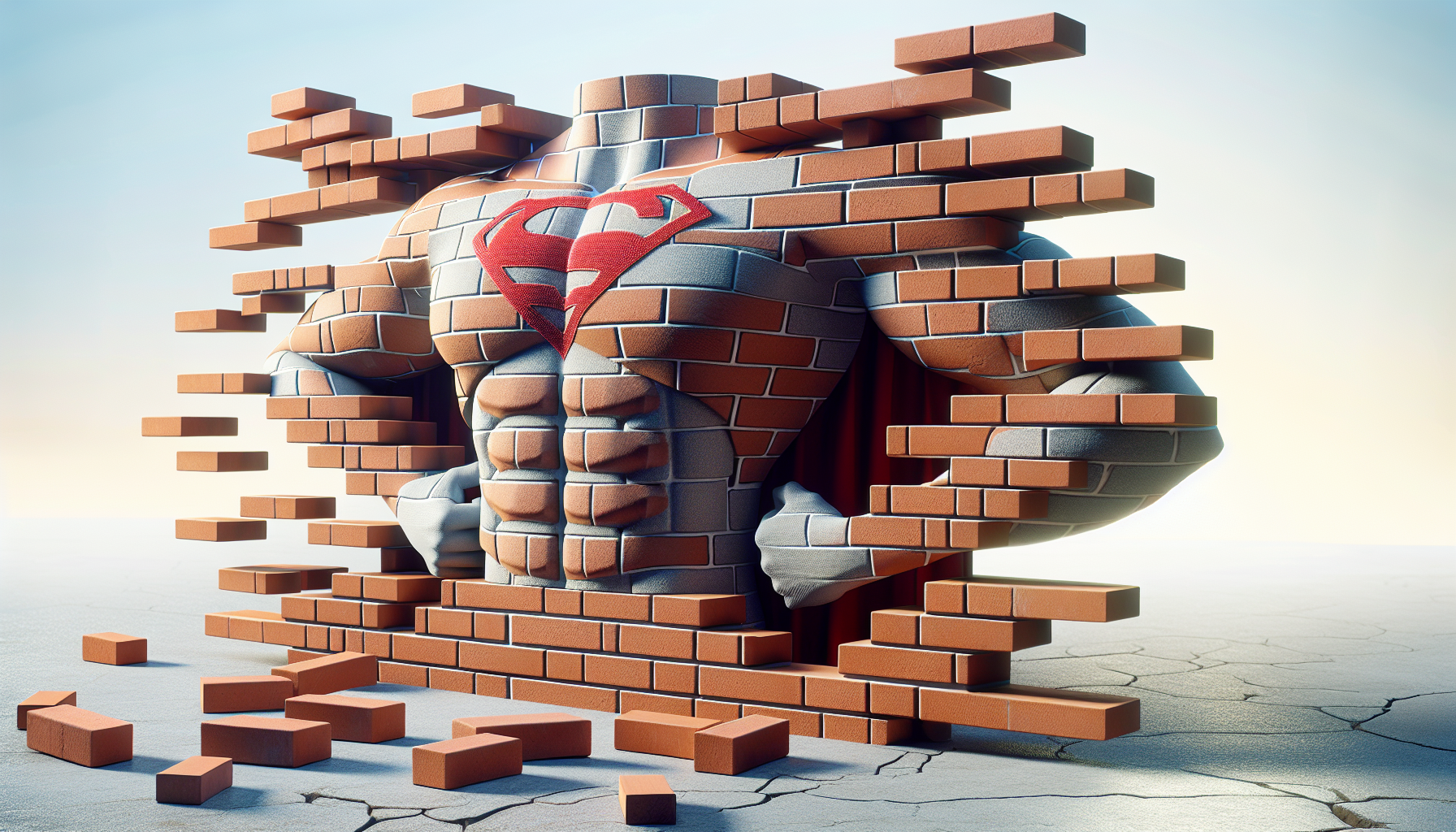 How does one make a brick wall that's as strong as a superhero's abs? Image 194