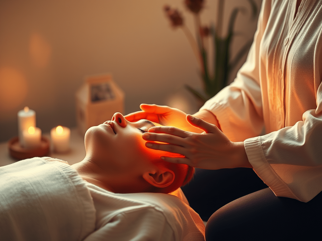 How does one harness the power of energy healing to promote holistic well-being? Create A Highly Detailed Image Illustrating The Concept Of Energy