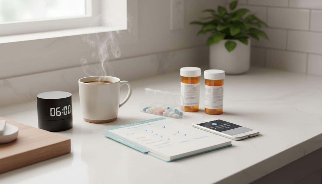 How does one set a 6-minute “meds and refills” system, so you stop running out the day you need them