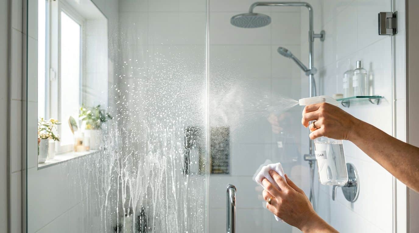 featured how does one remove hard water stains from shower 88ecc20b